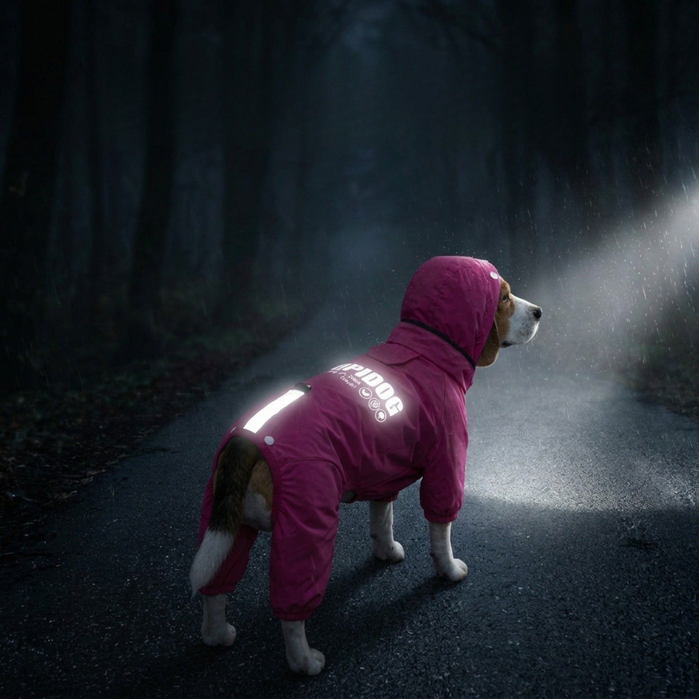 Kurivo Waterproof Full Body Dog Raincoat – Hooded Four-Leg Rain Suit